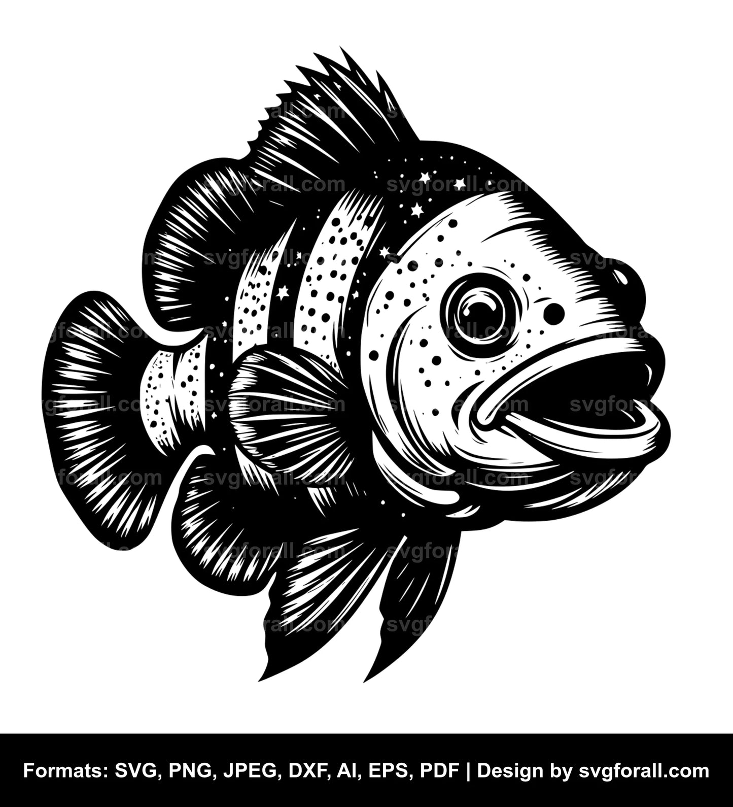 Oscar Fish SVG Vector