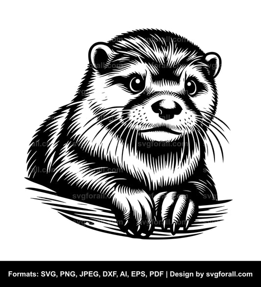 Otter Black SVG