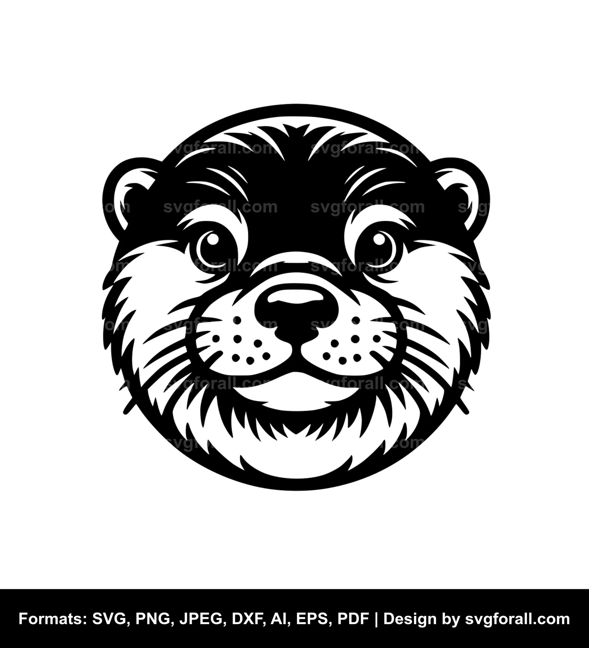 Otter Face SVG File