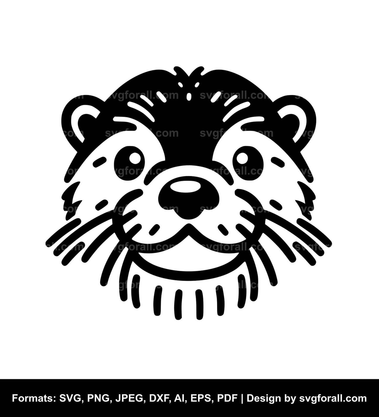 Otter Face SVG PNG