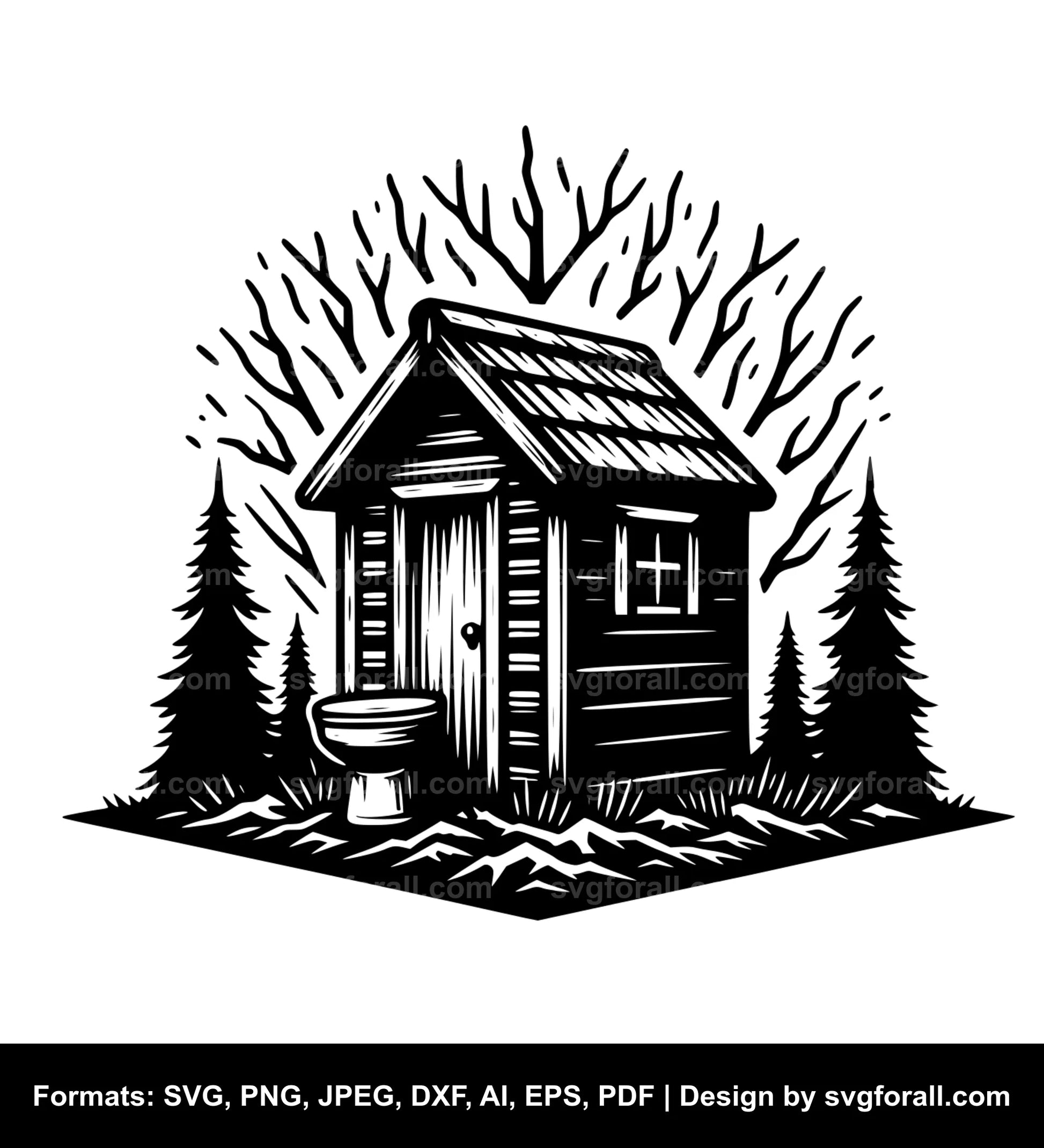 Outhouse Black SVG