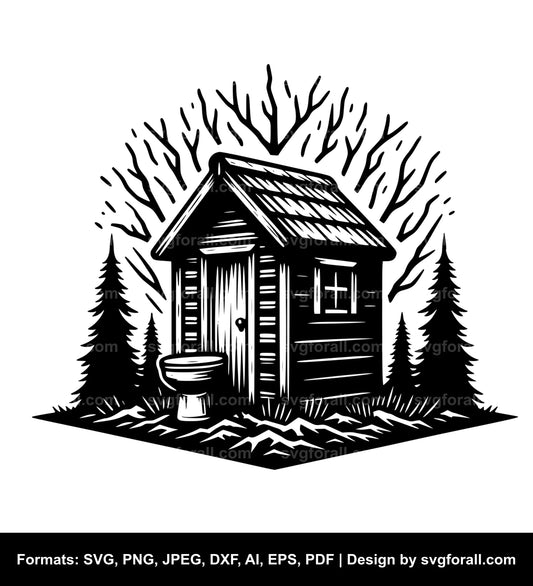 Outhouse Black SVG