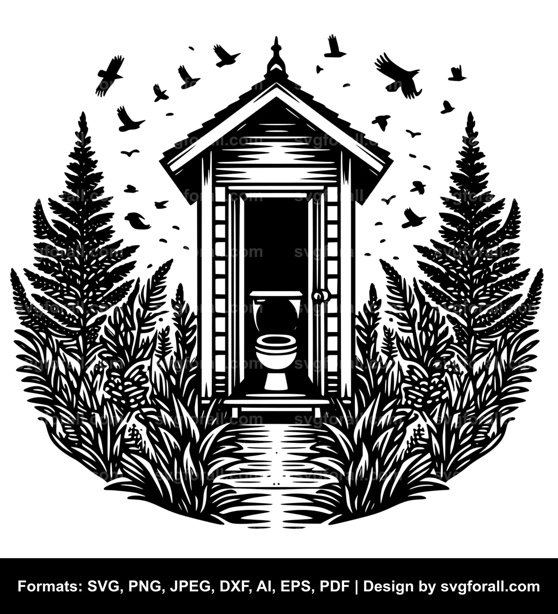 Outhouse SVG Vector