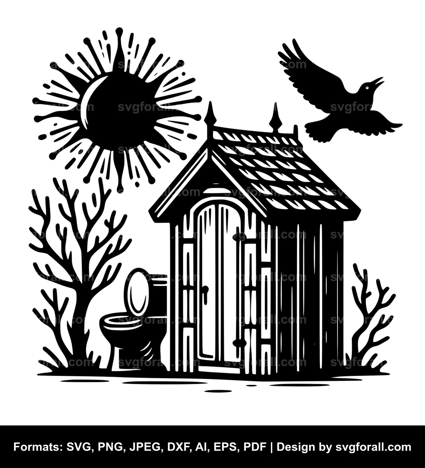 Outhouse Vector SVG