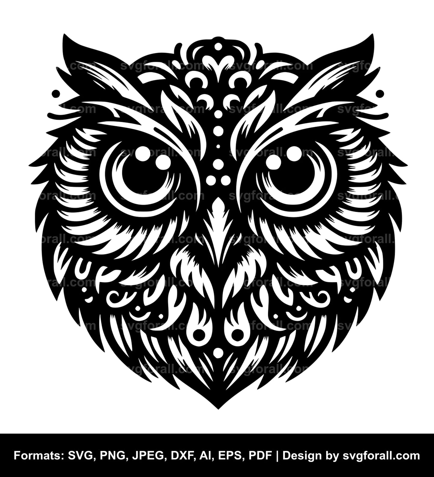 Owl Face SVG