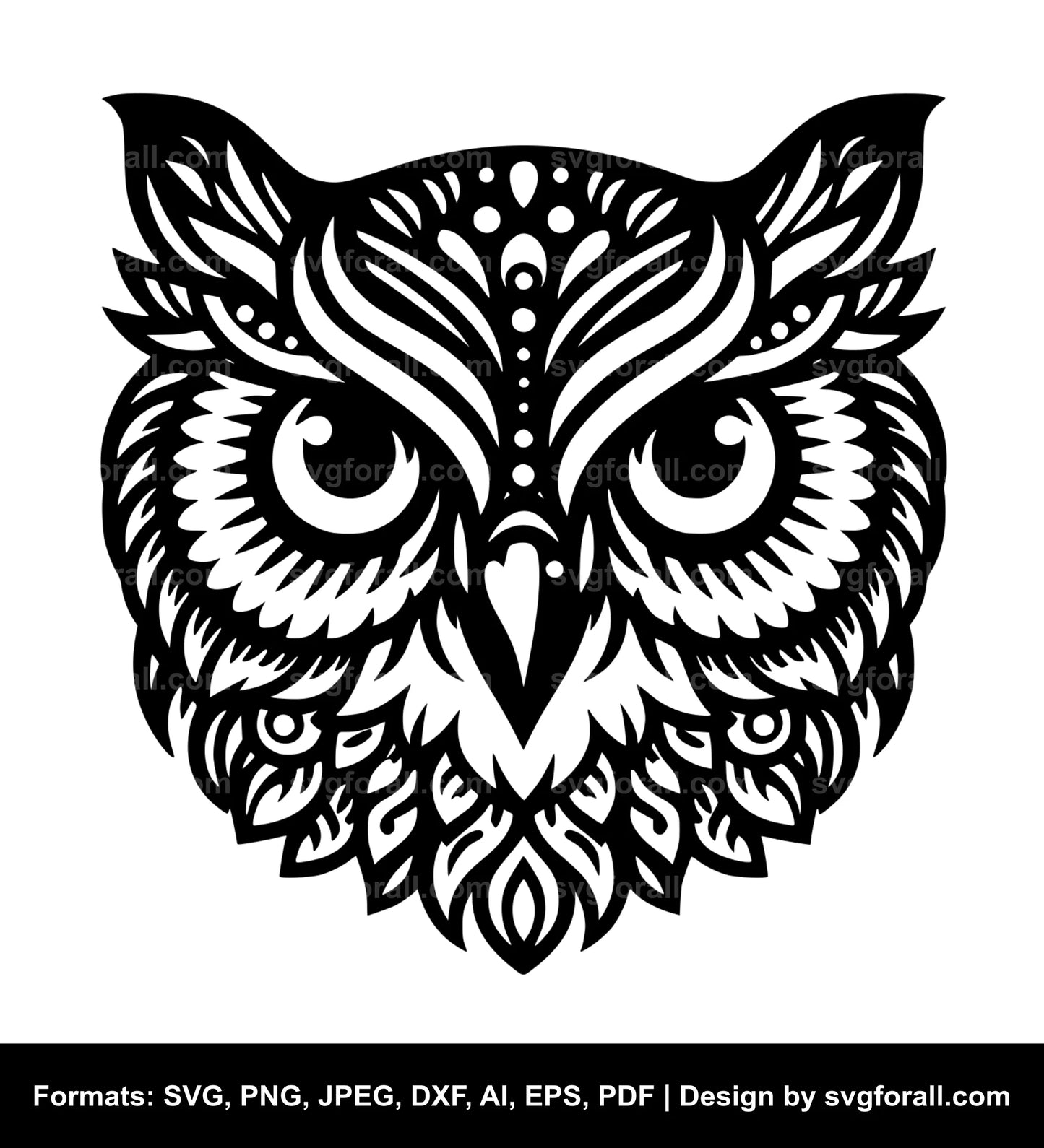 Owl Face SVG PNG