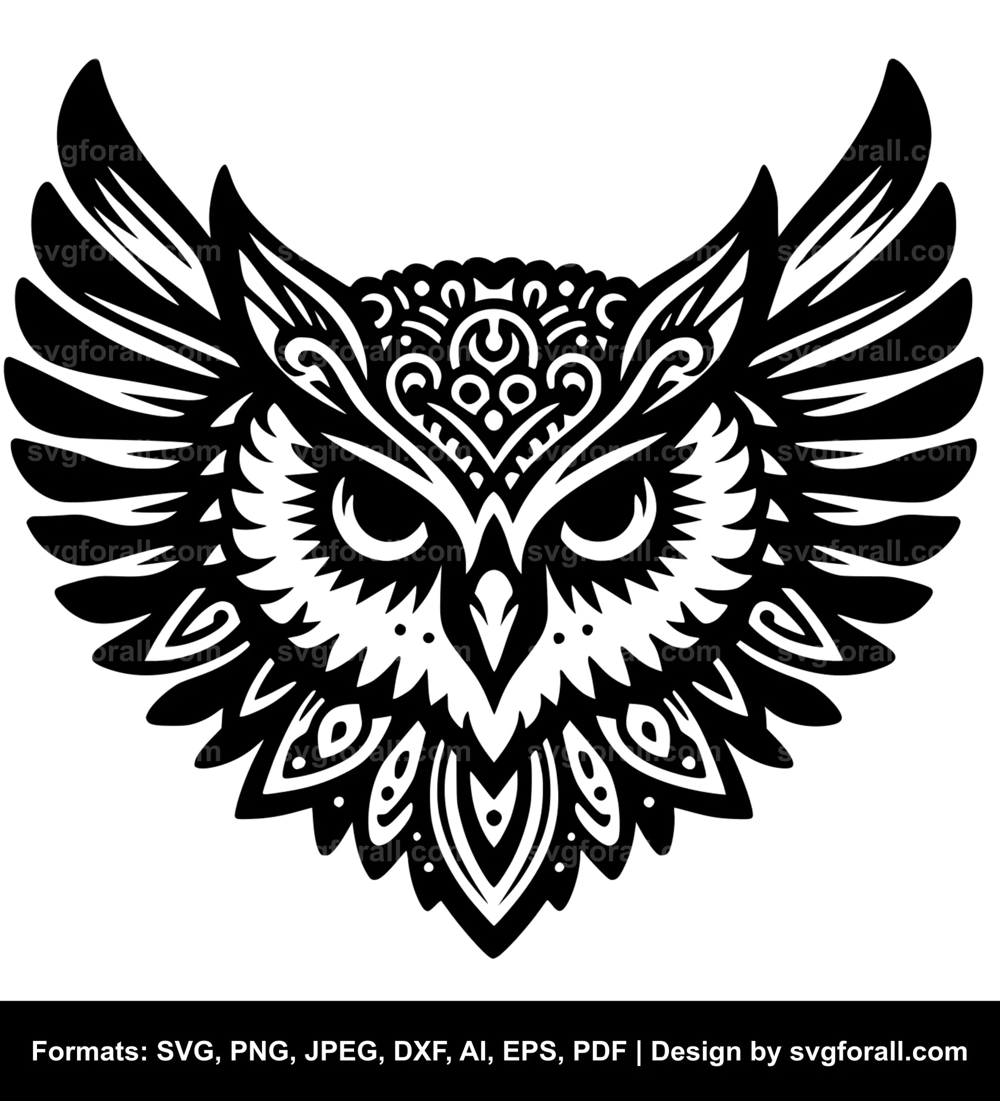 Owl Face Vector SVG