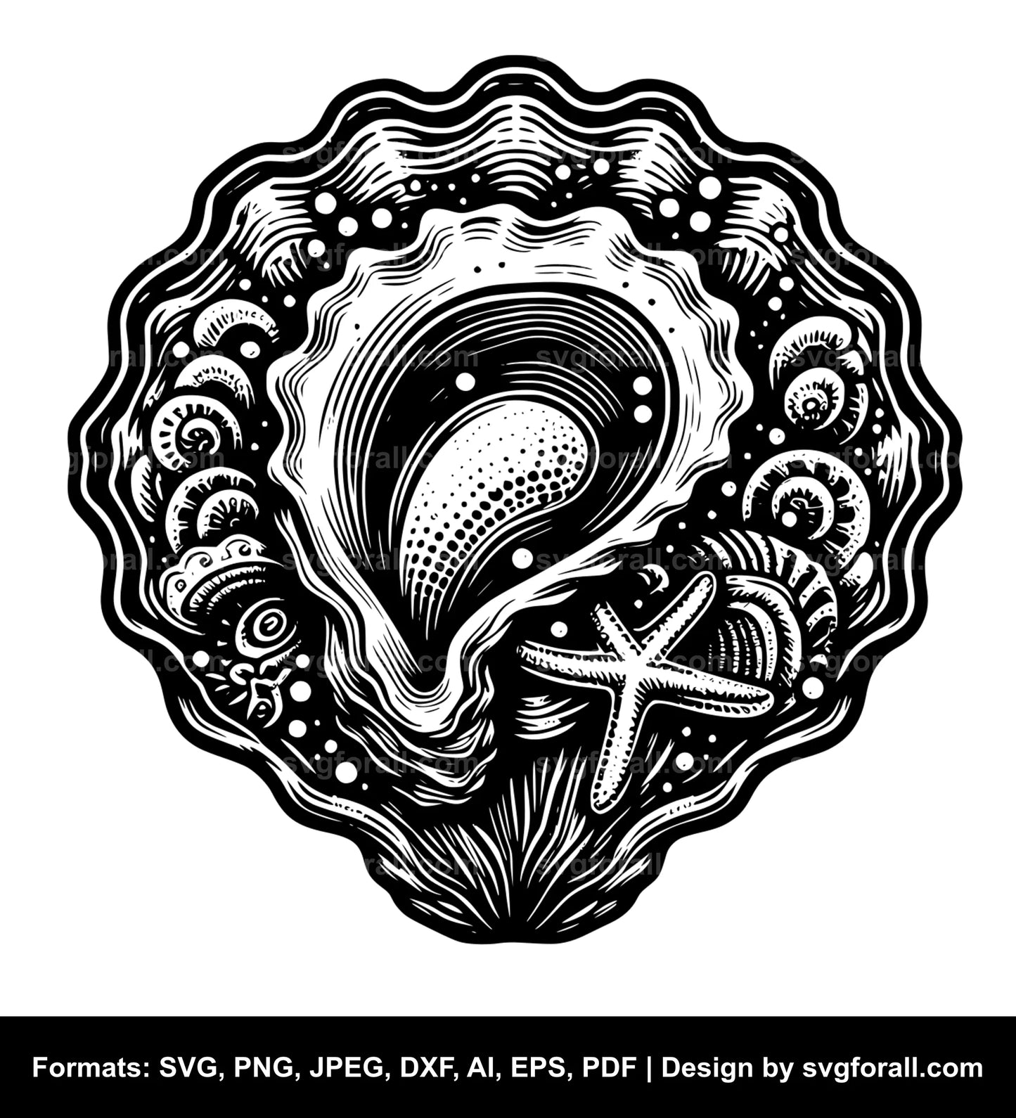 Oyster Clipart SVG