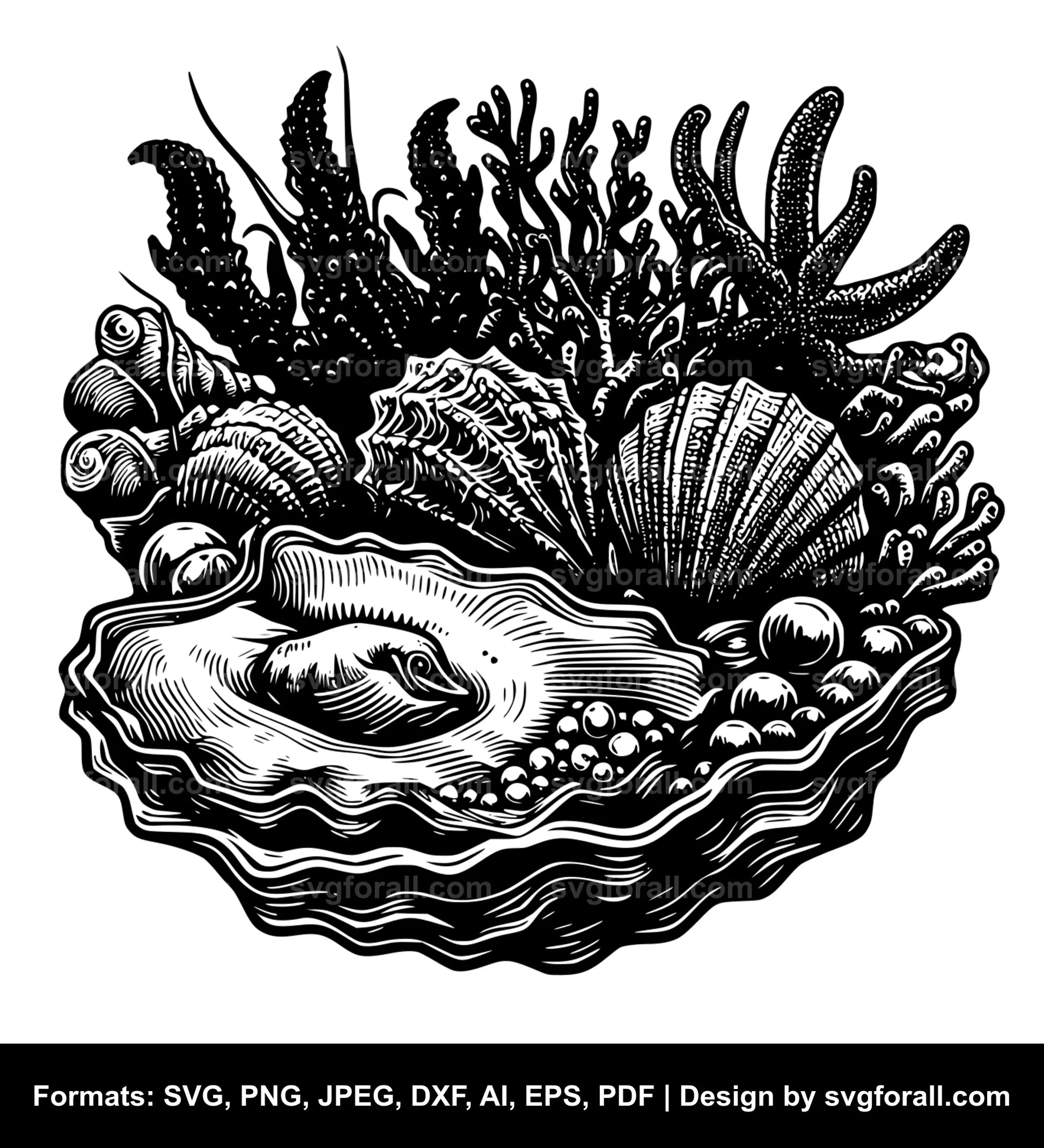 Oyster SVG Clip Art