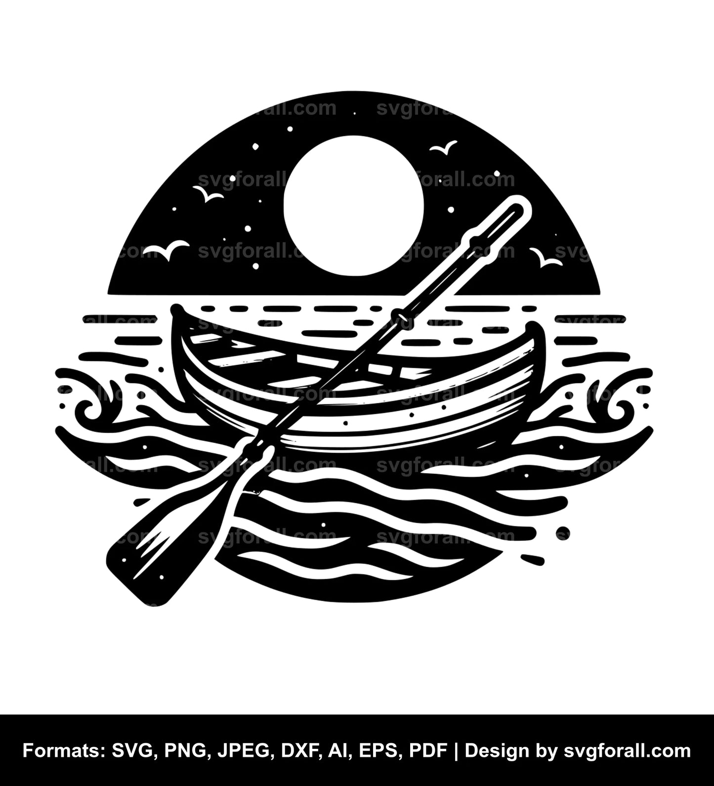 Paddle Boat SVG