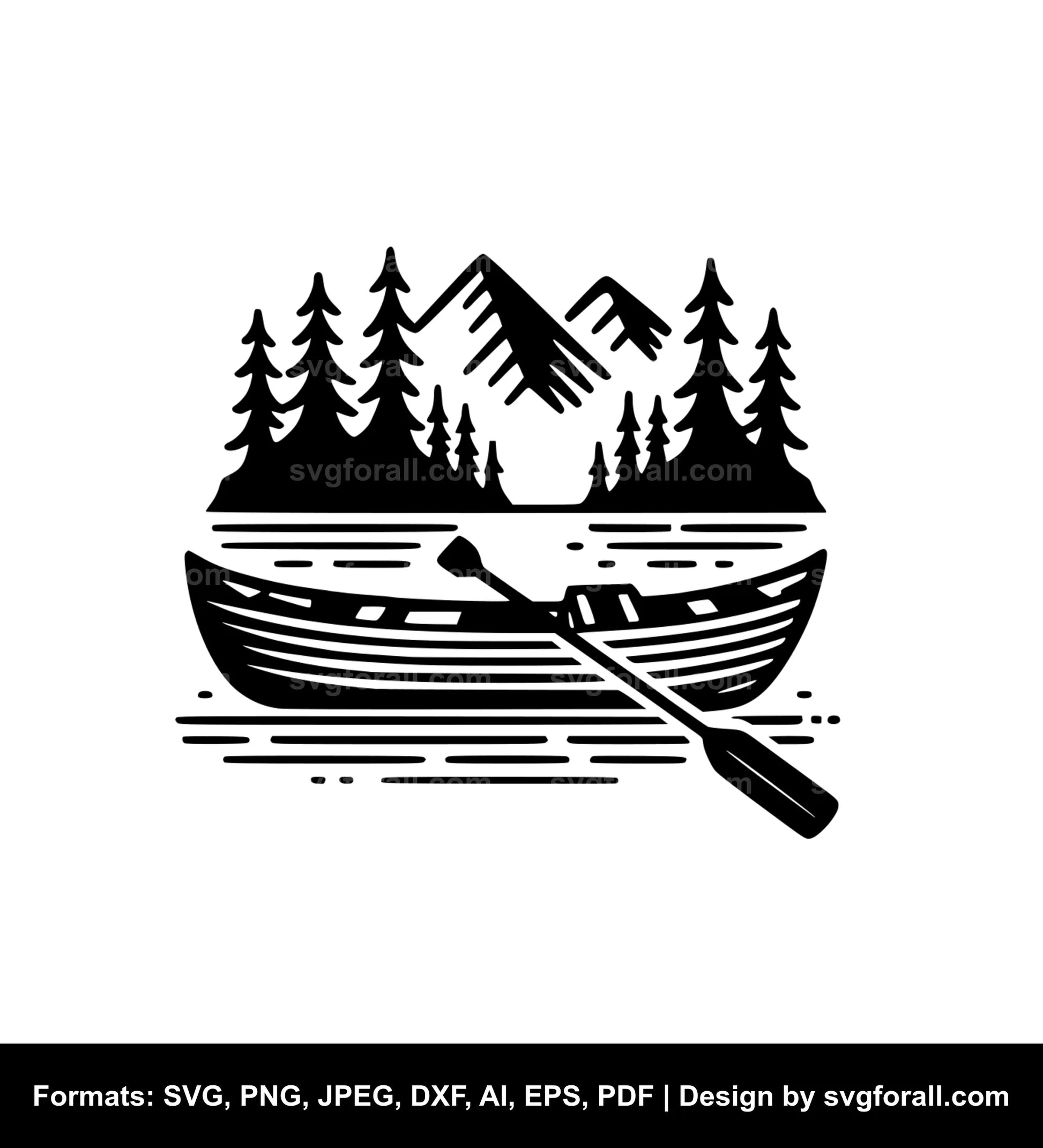 Paddle Boat SVG PNG