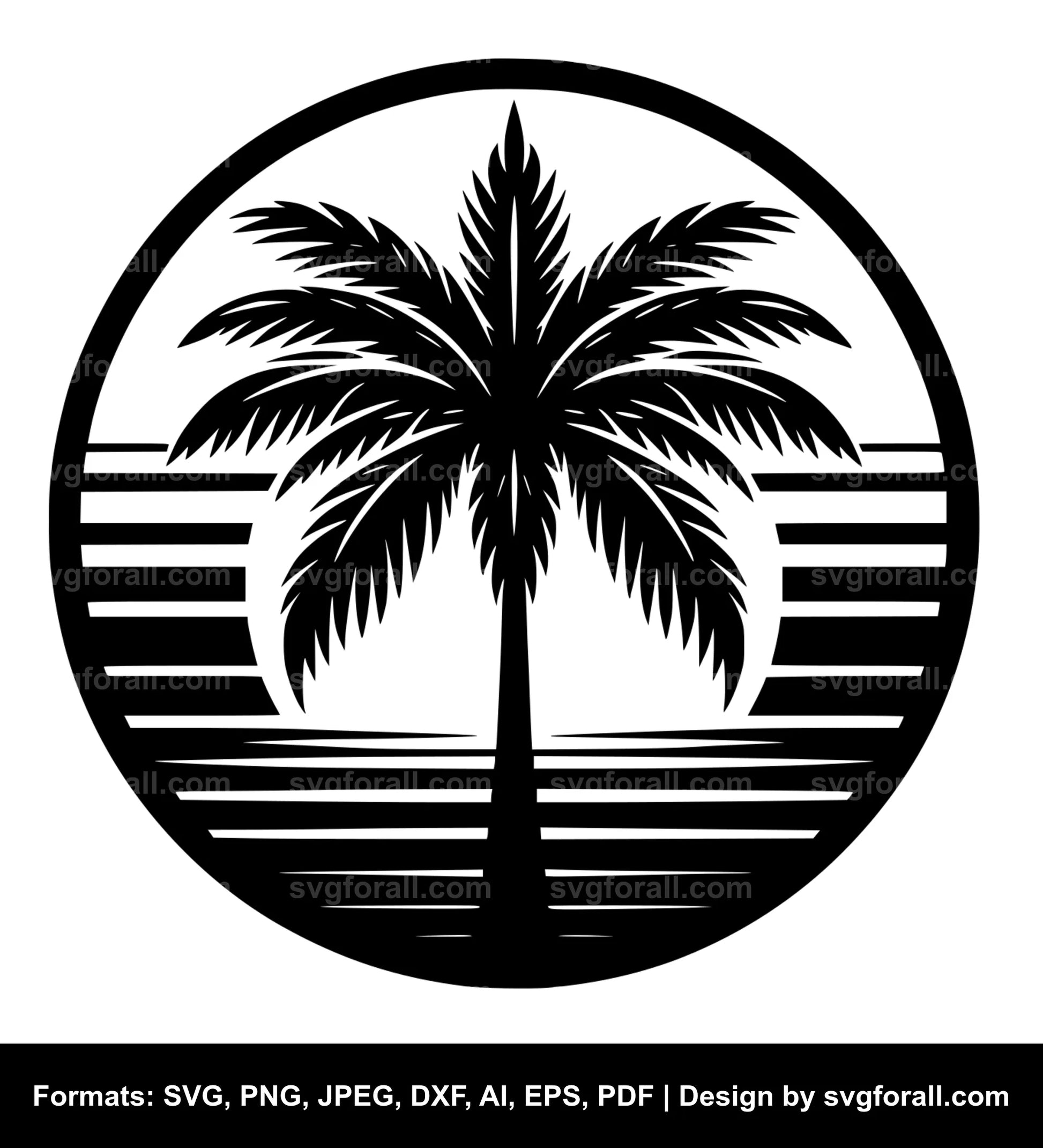 Palm Tree SVG Clipart