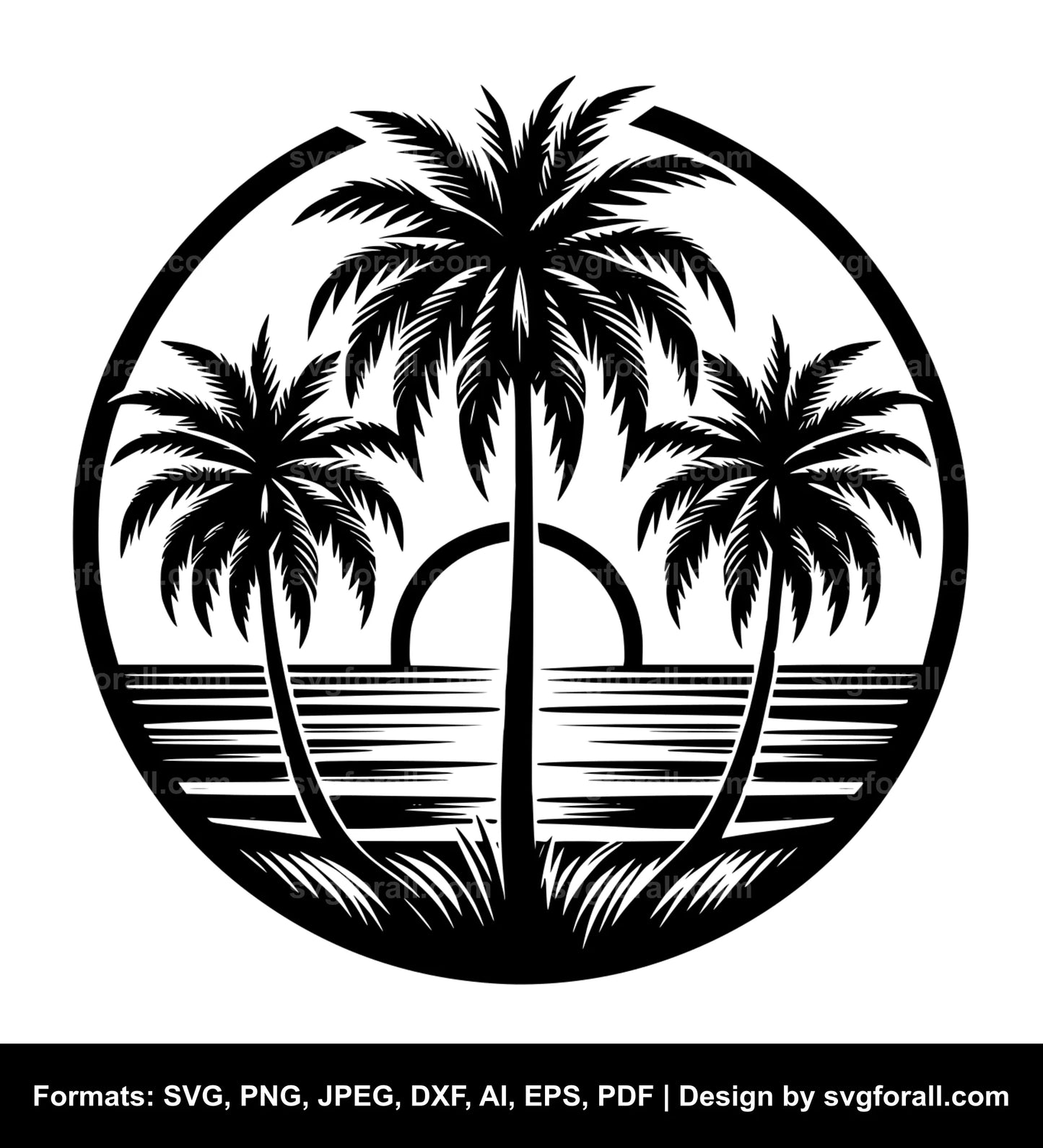 Palm Tree SVG PNG Image