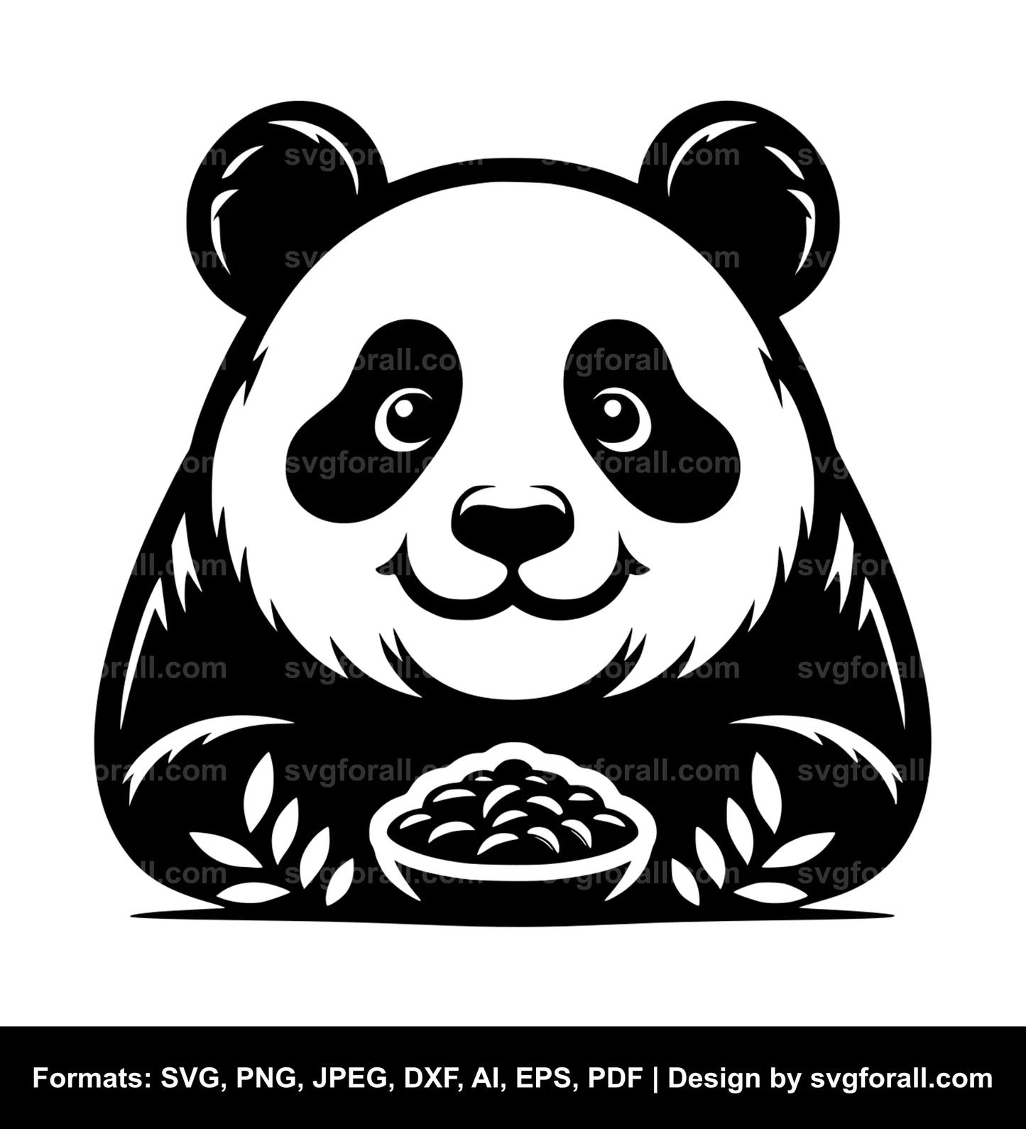 Panda Black SVG