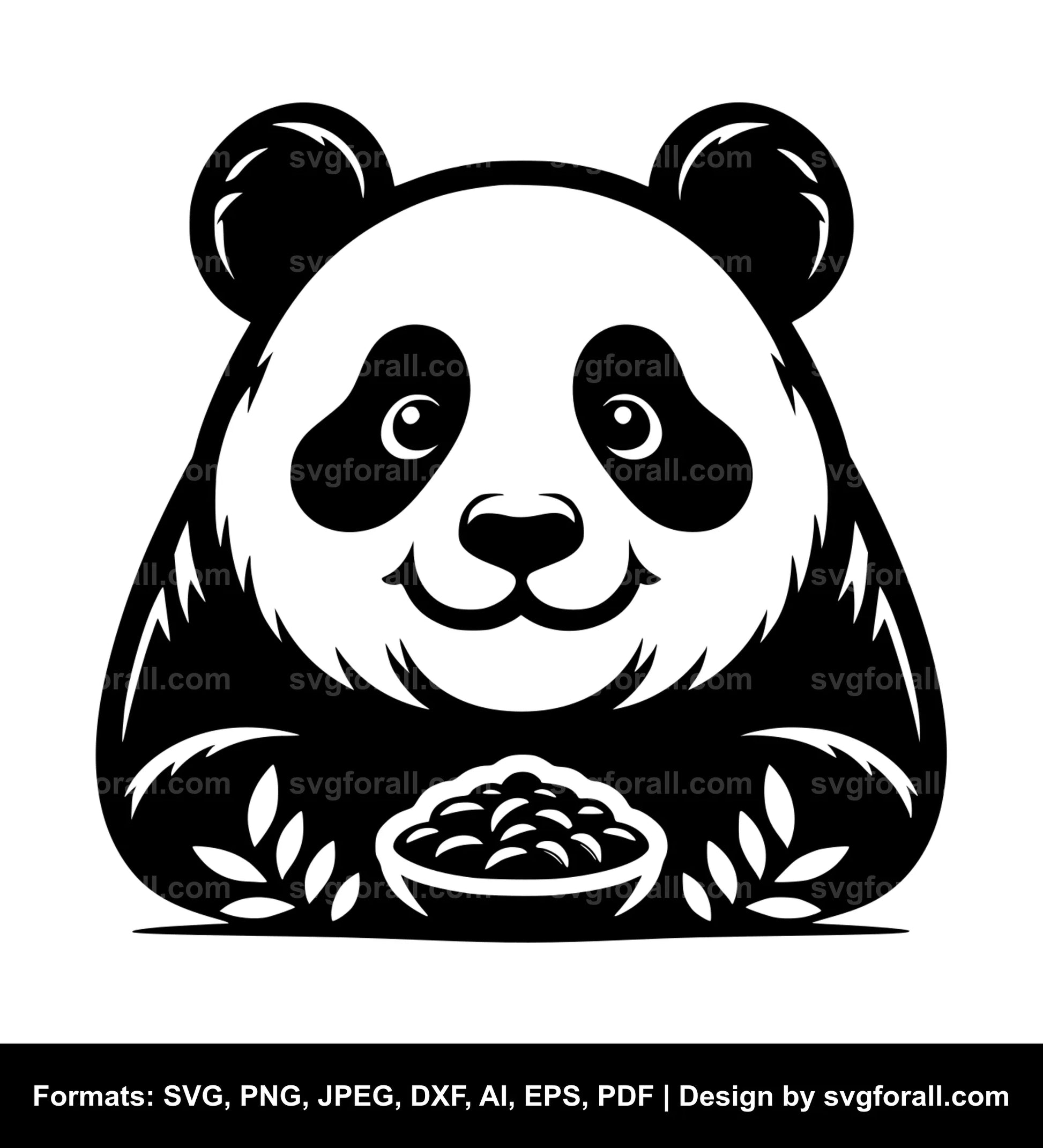 Panda Black SVG