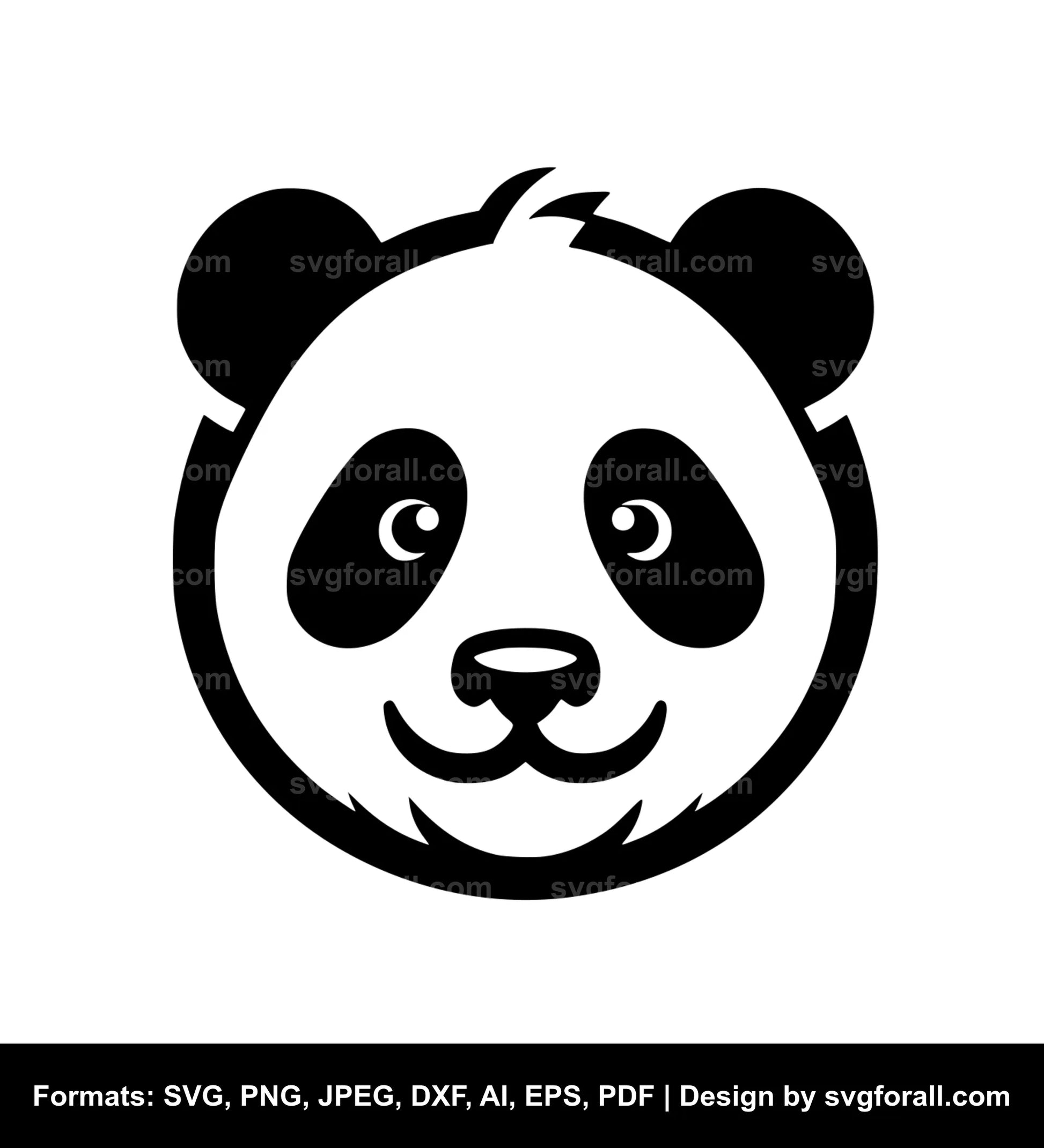 Panda Face Cricut SVG