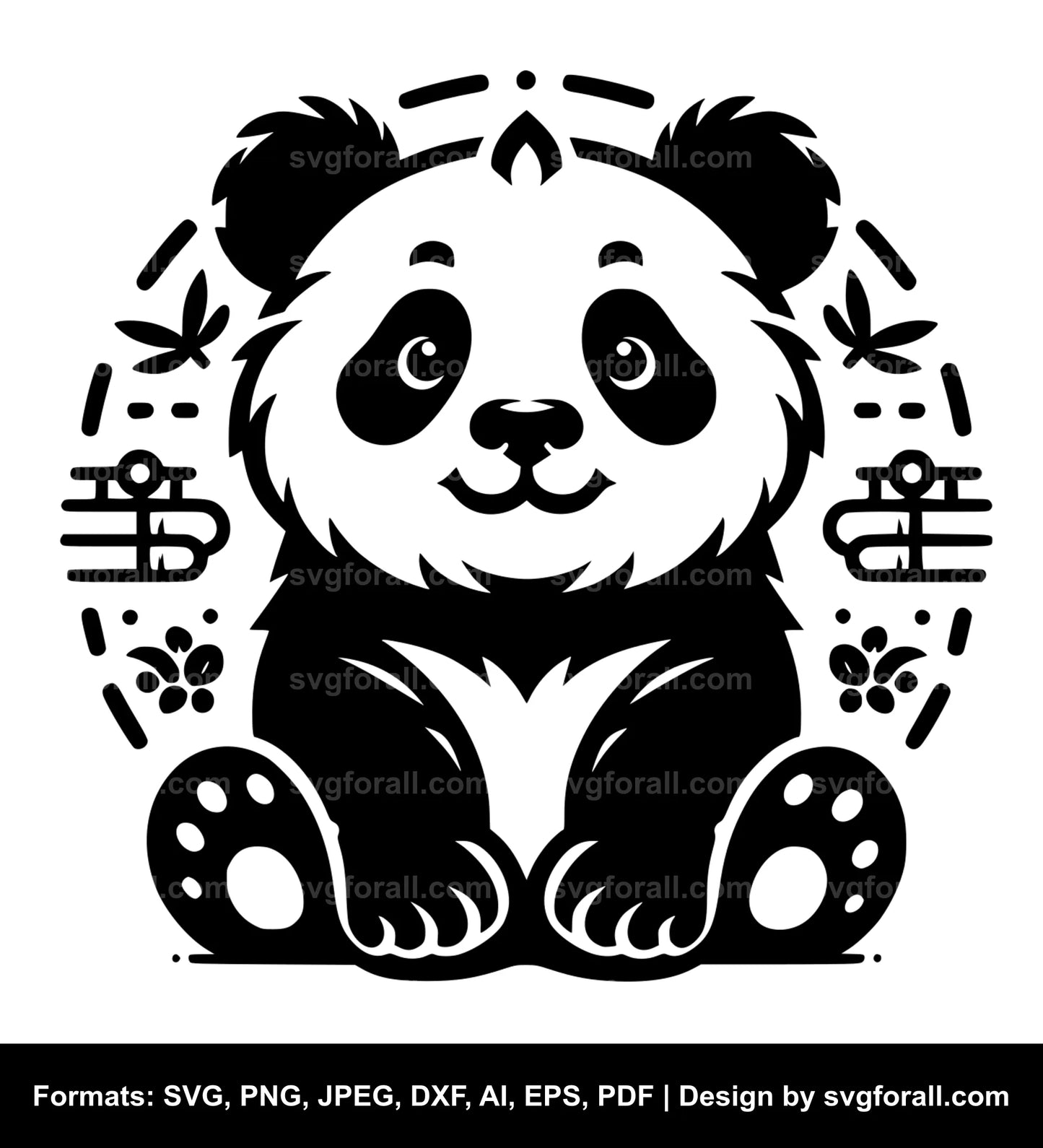 Panda SVG Clipart