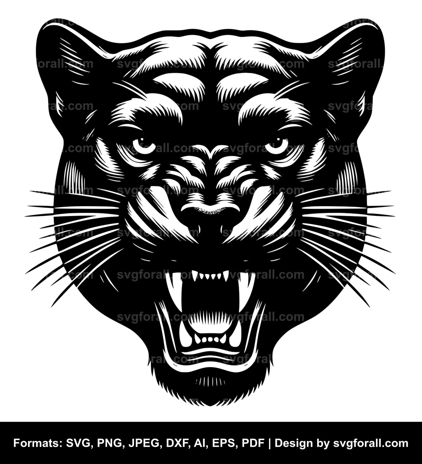 Panther Face SVG