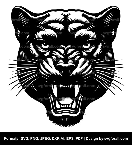 Panther Face SVG