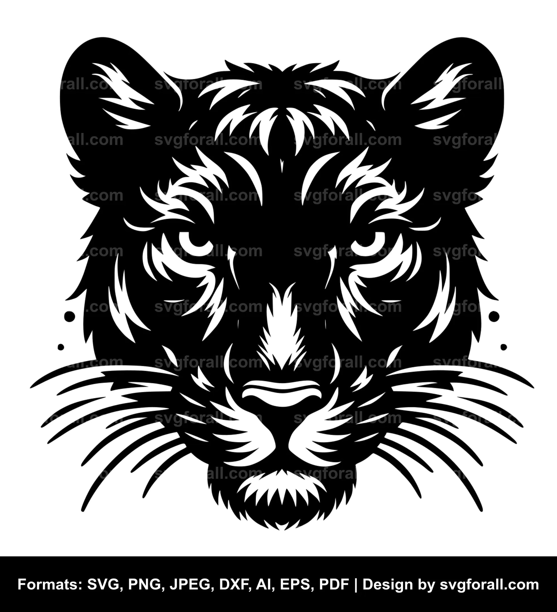 Panther Face SVG Design