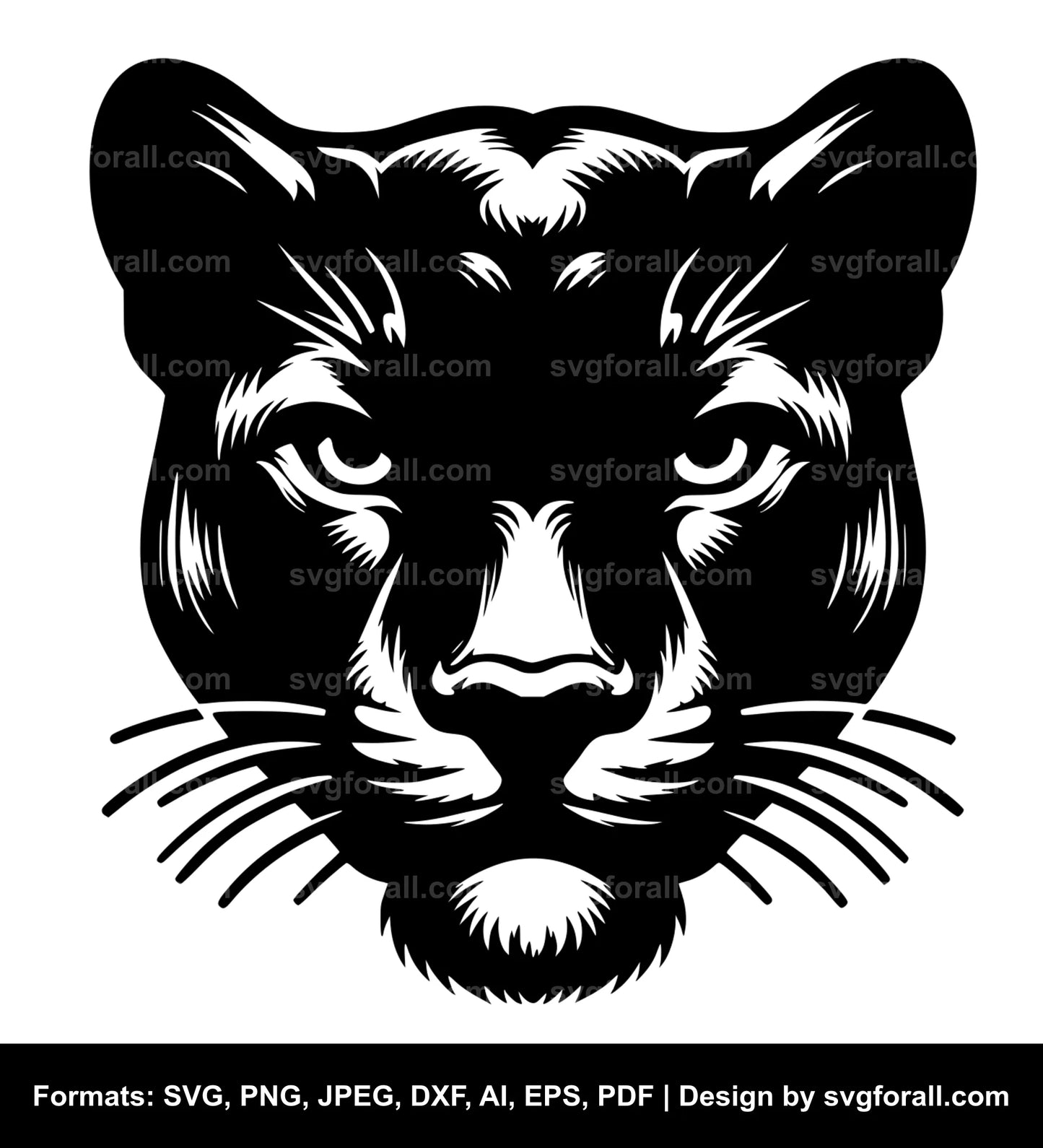 Panther Face SVG File