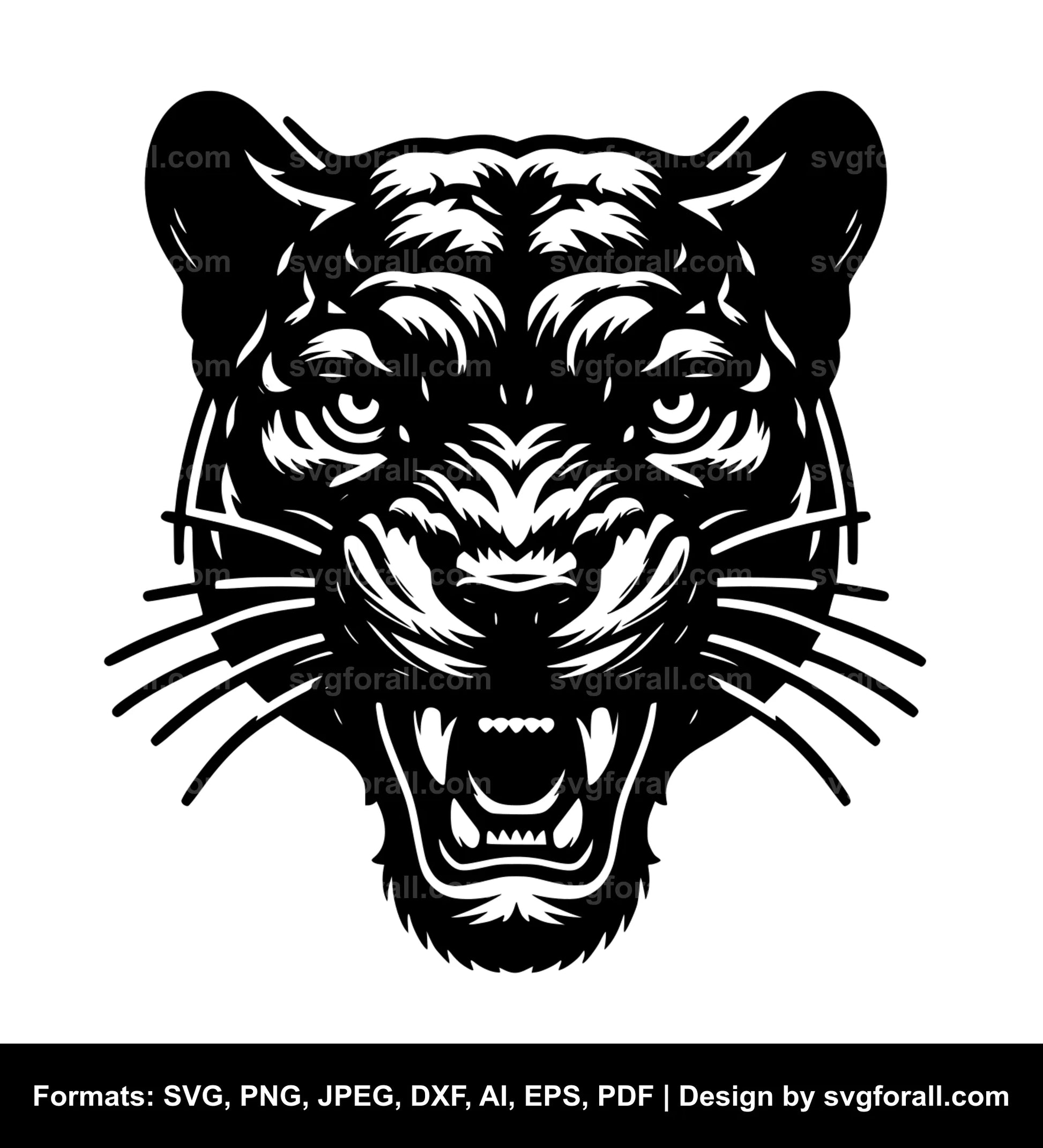 Panther Face SVG PNG