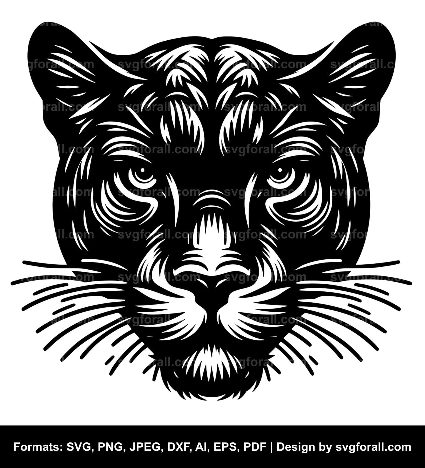 Panther Face SVG Vector