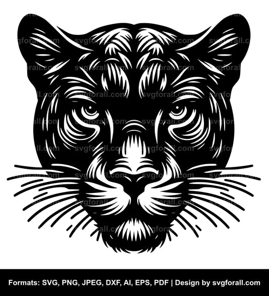 Panther Face SVG Vector