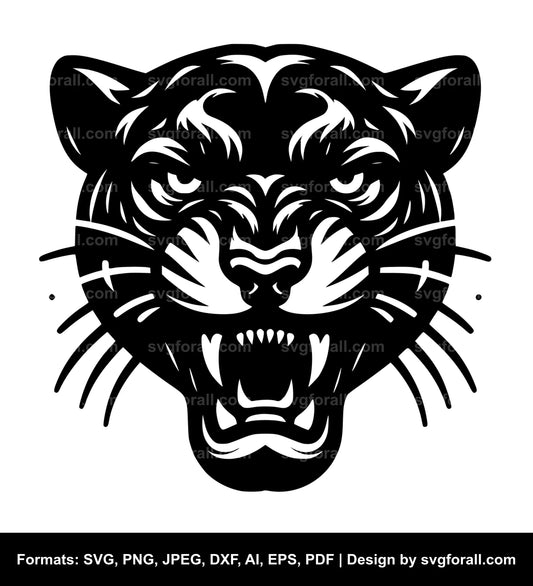 Panther Face Vector SVG