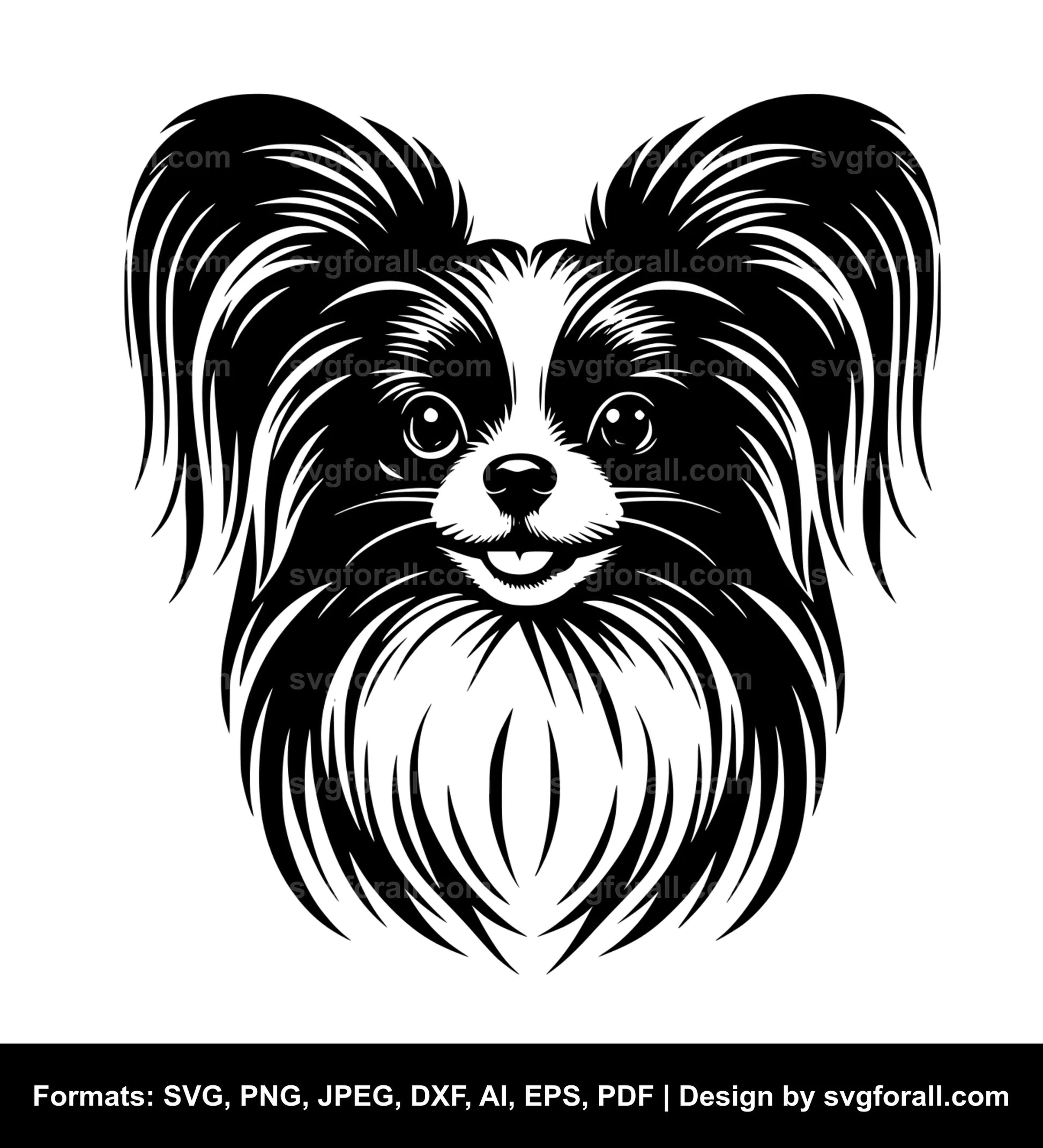 Papillon Dog SVG