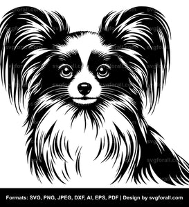 Papillon Dog SVG