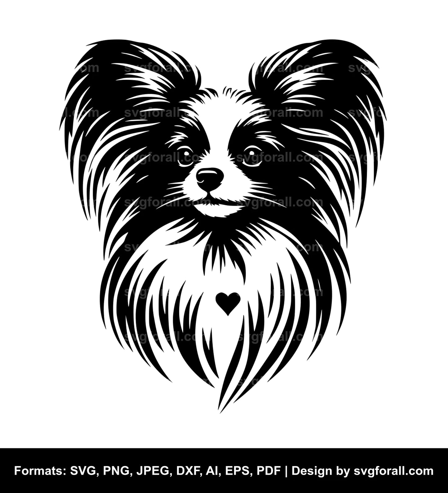 Papillon Dog SVG File