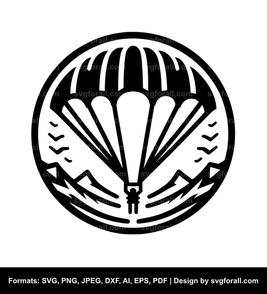 Parachute Black SVG