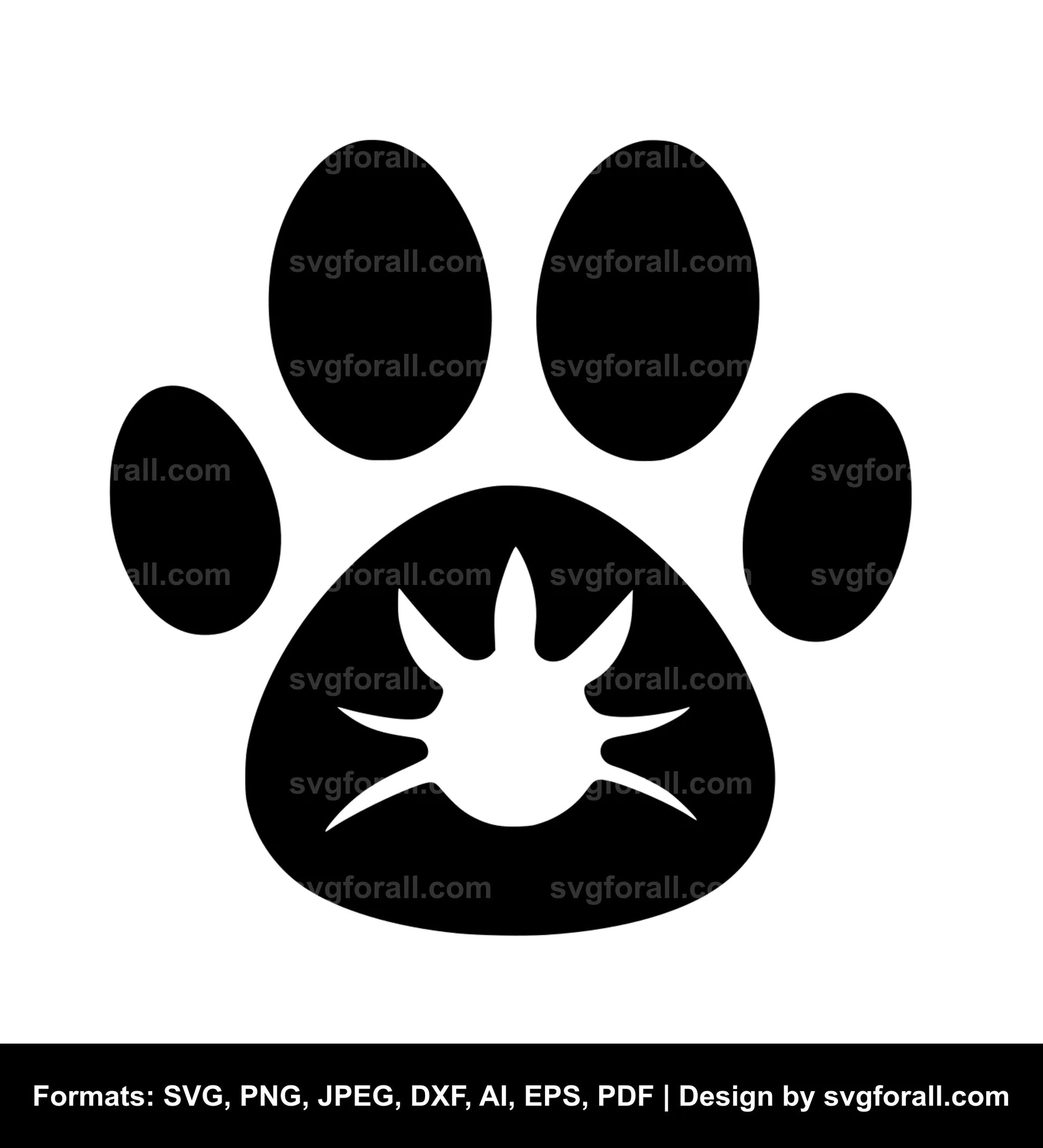 Paw Black SVG For Cricut