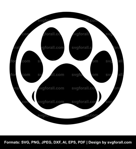 Paw Black SVG PNG