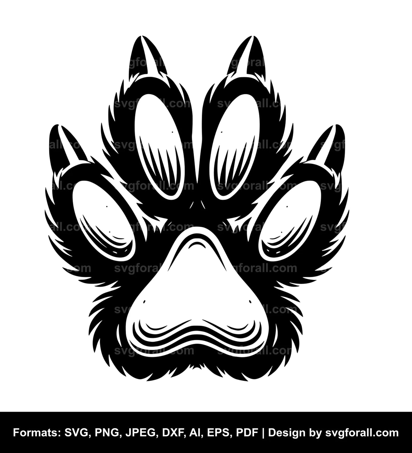 Paw Clipart SVG Design