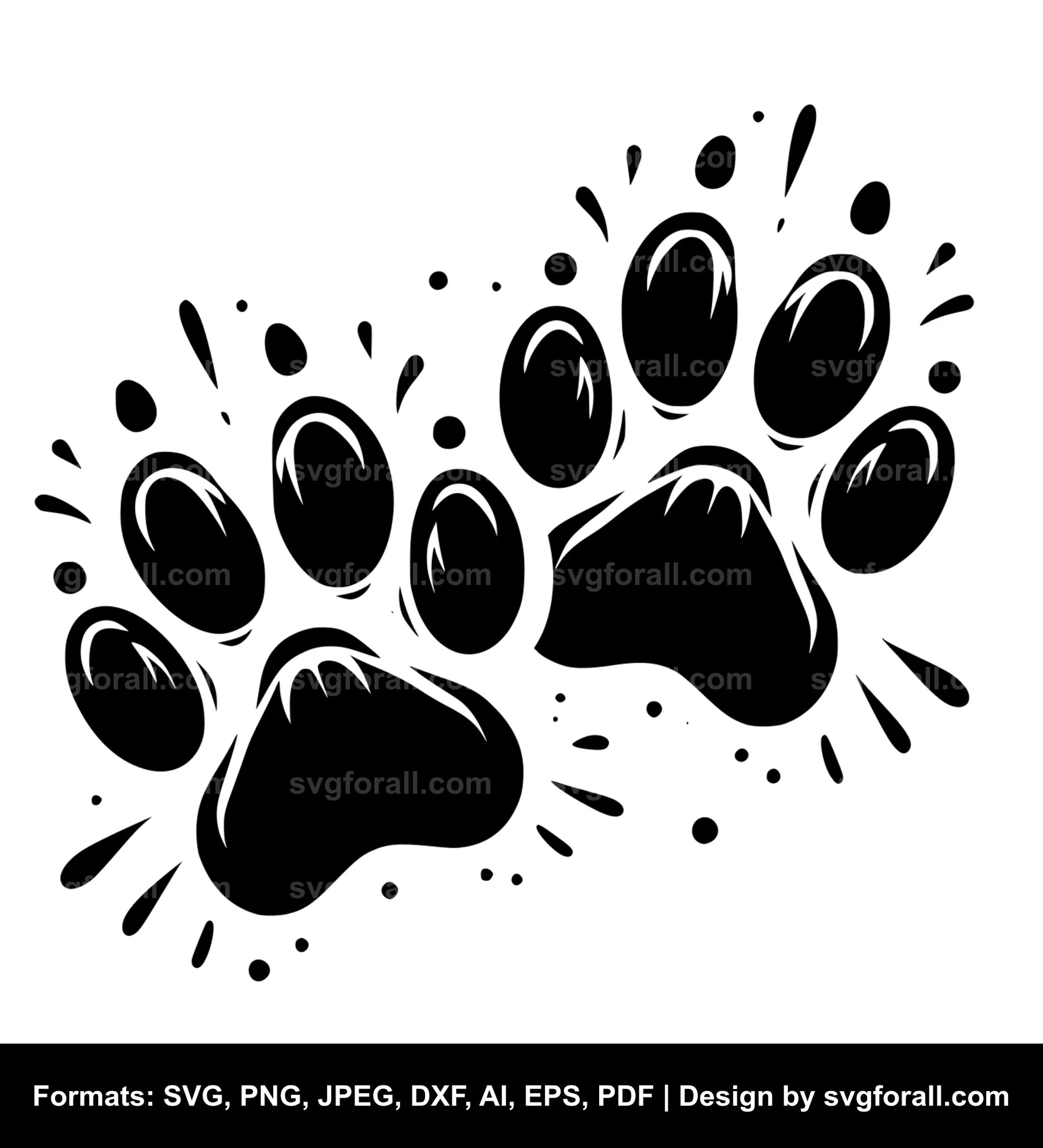 Paw Laser Cutting SVG