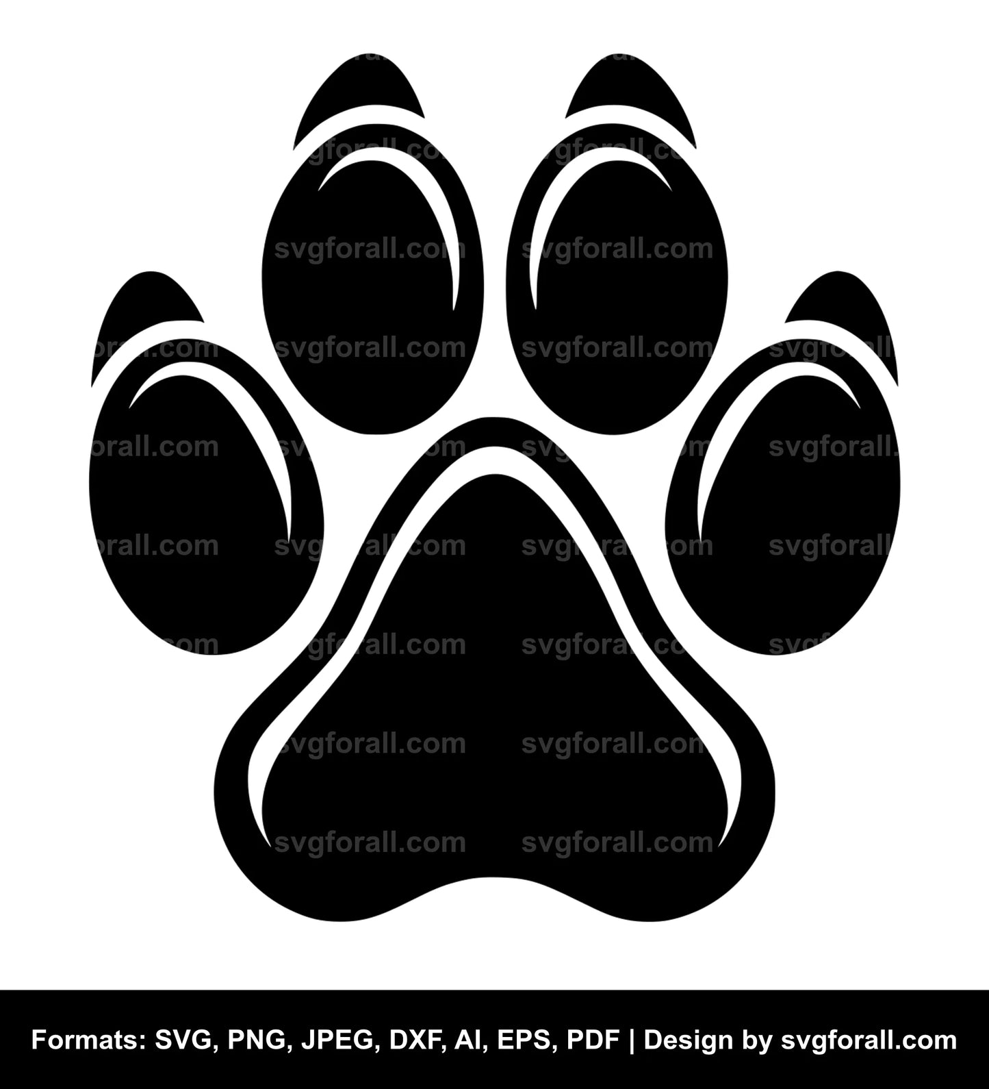 Paw SVG Cut Files 7 Formats