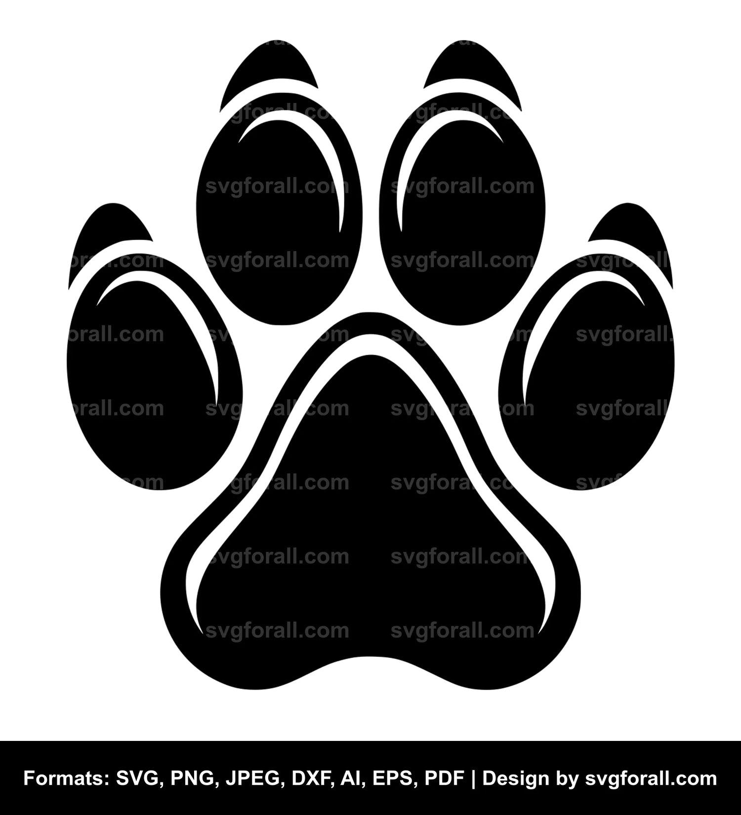 Paw SVG Cut Files 7 Formats