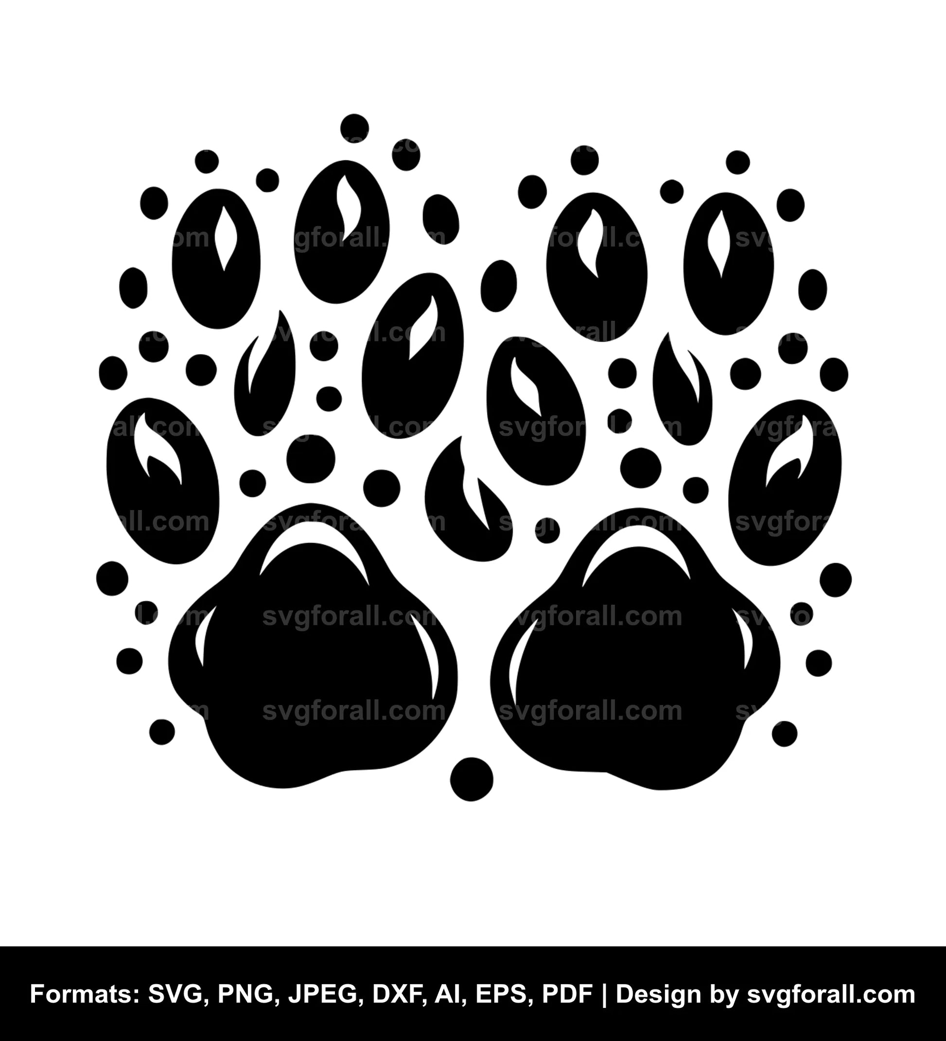 Paw SVG Vector For Cricut