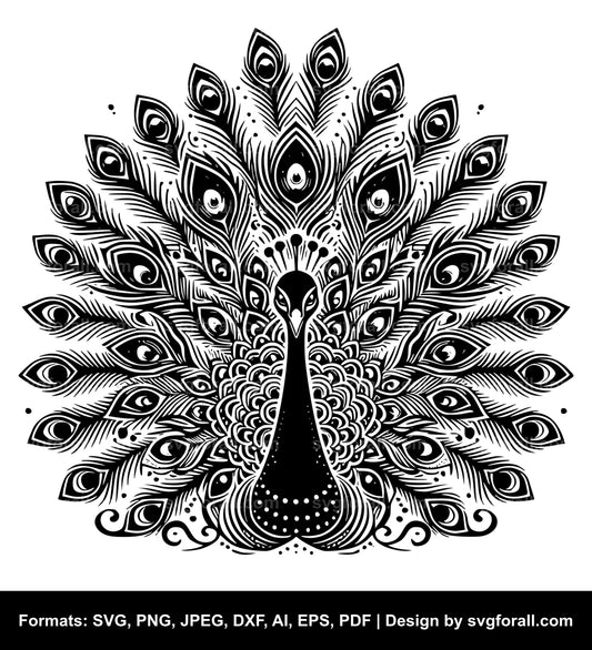 Peacock SVG Clip Art