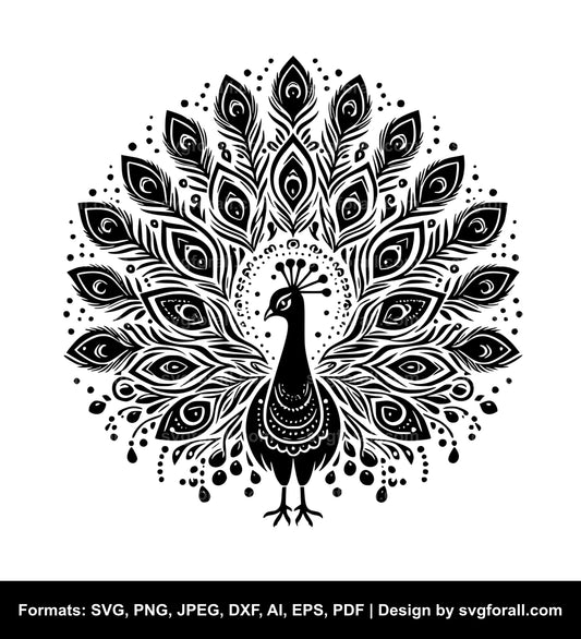 Peacock SVG Design