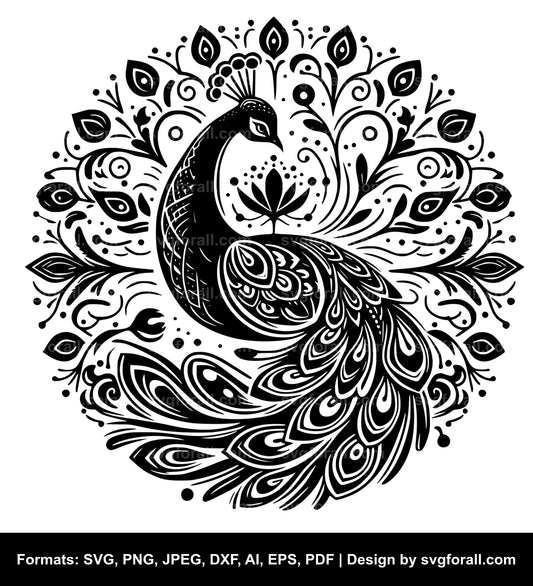 Peacock Vector SVG