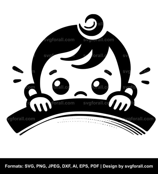 Peeking Baby SVG File