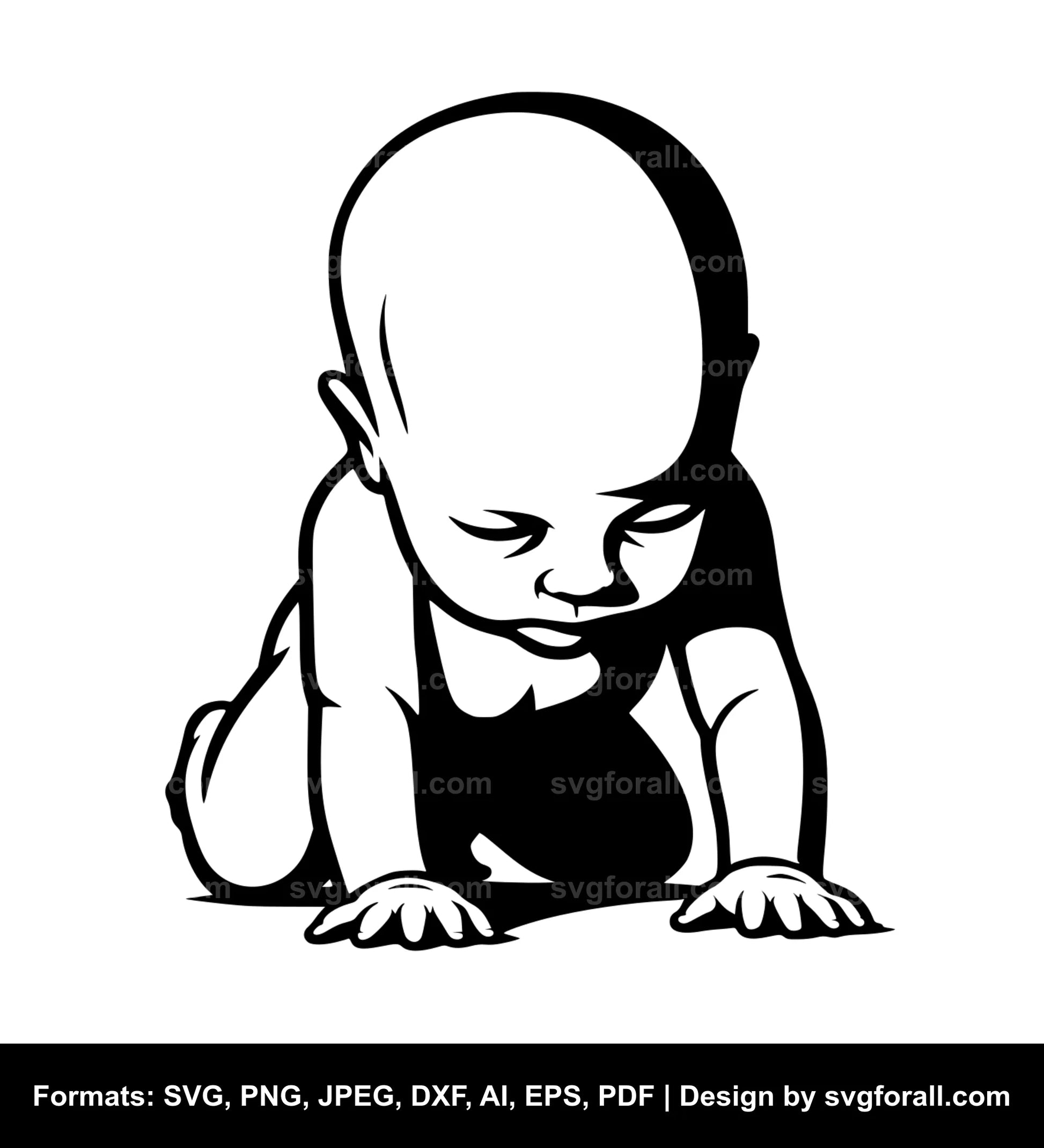 Peeking Baby SVG Vector