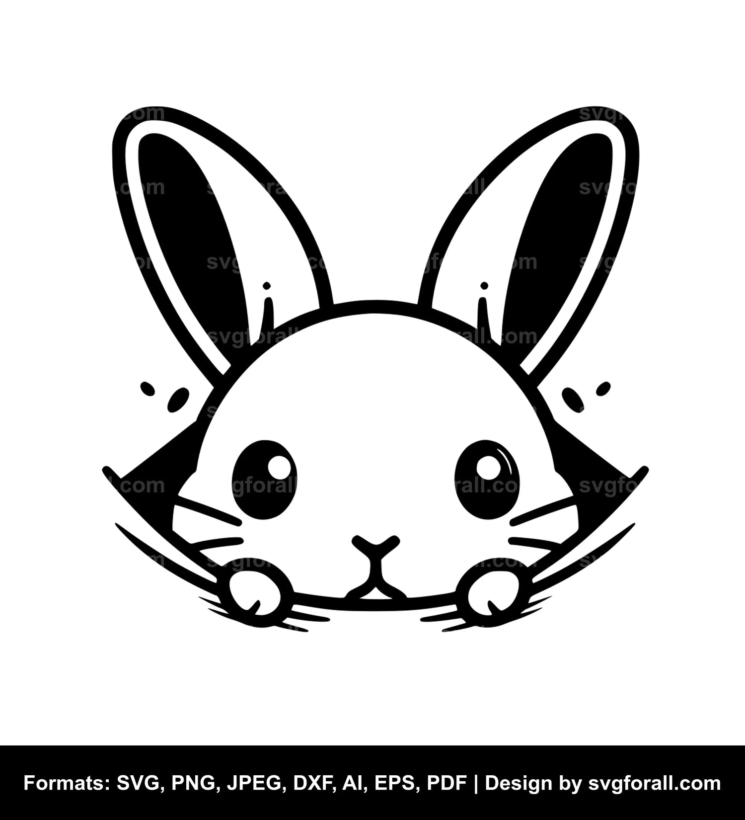 Peeking Bunny SVG Design