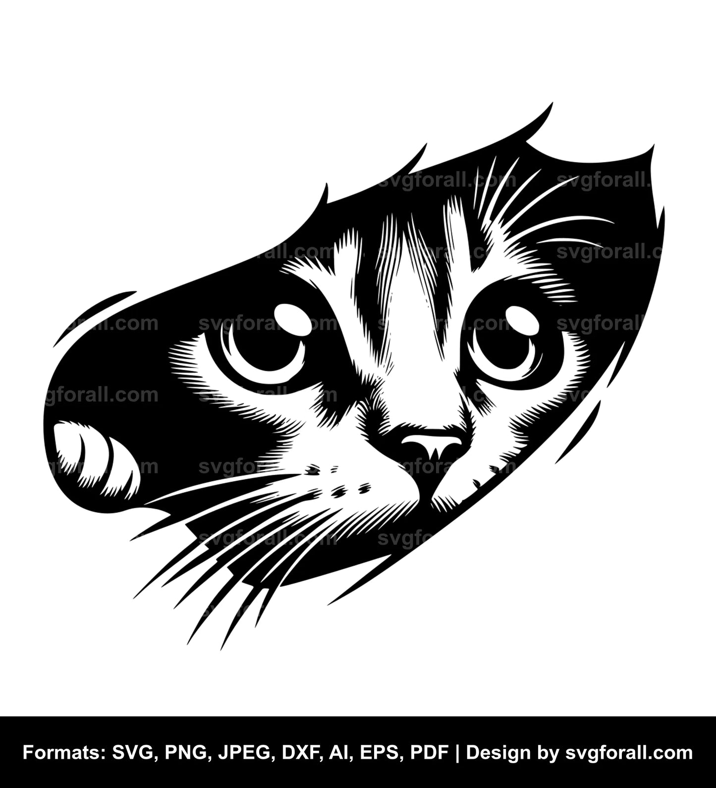 Peeking Cat SVG Cut File