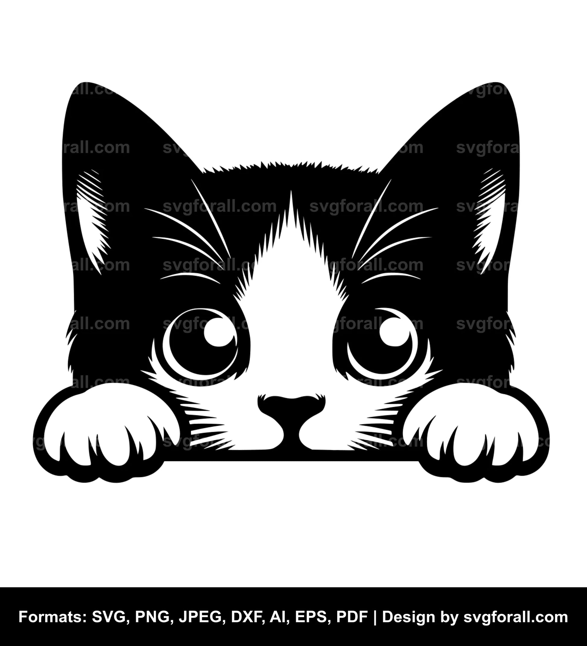 Peeking Cat SVG Download