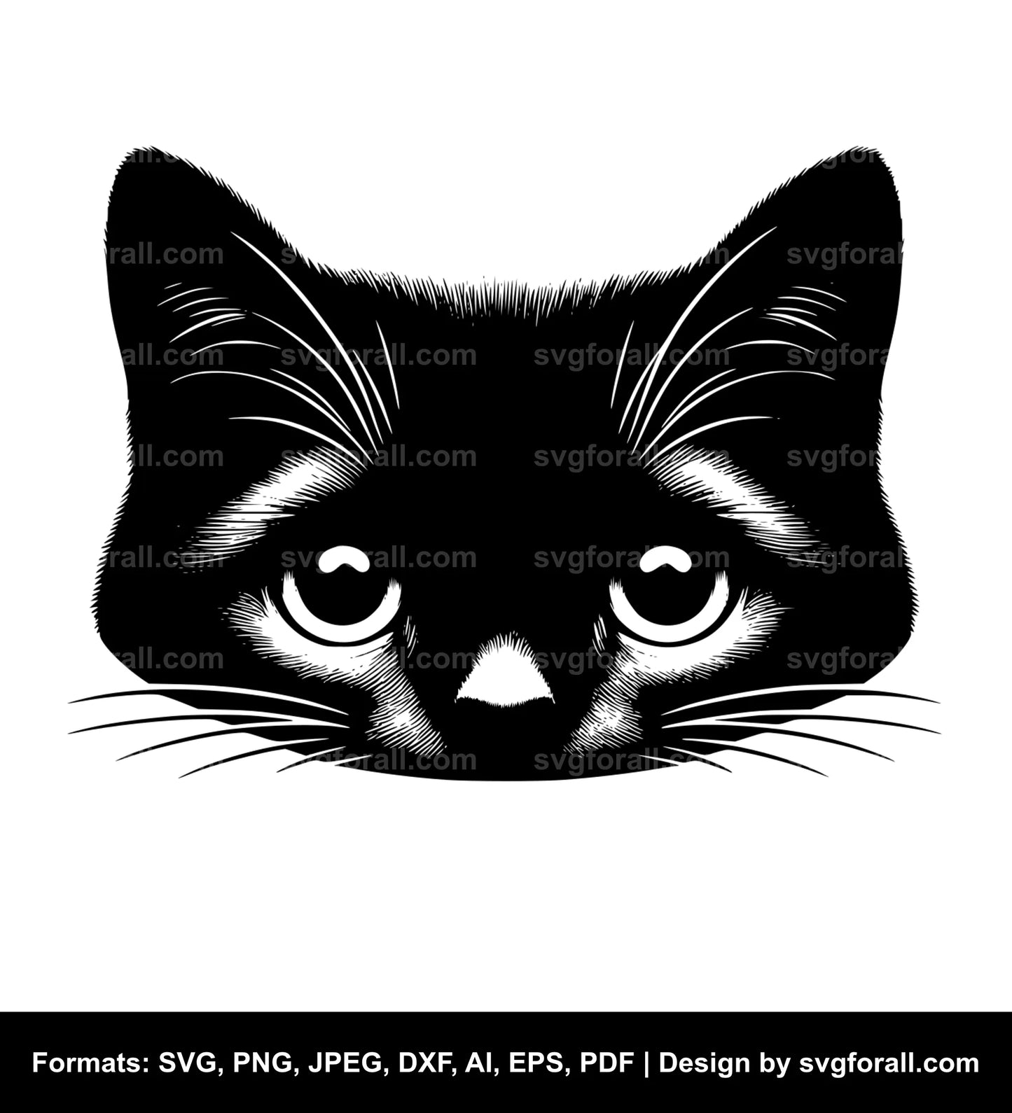 Peeking Cat SVG PNG Image