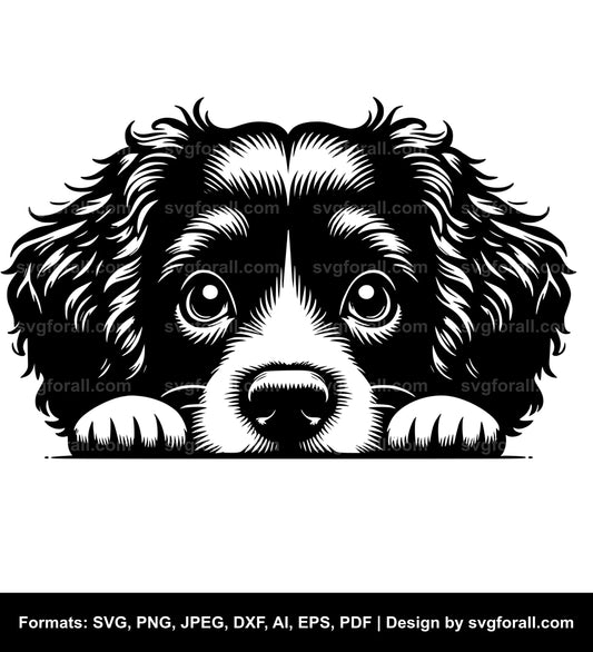 Peeking Dog SVG Vector